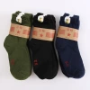 Thickened street stall military green labor protection sturdy and wear-resistant socks, imitation hand-sewn cheap socks for the elderly and men's socks wholesale details Picture